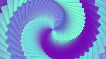 violeta, pluviófilo, azul claro e água-marinha girando o loop de animação de quadrados coloridos. girando o fundo de camadas de cor perfeita. torcendo o cenário multicolor do movimento de ação.