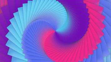 ciclo di animazione di quadrati colorati rosa, azzurro, viola e azzurro cielo. filatura di strati di colore senza soluzione di continuità sullo sfondo. sfondo multicolore di movimento d'azione di torsione. video