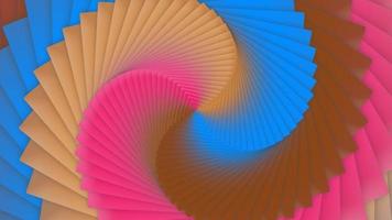 Saddle brown, mellow melon, too blue to be true and peru twirling colored squares animation loop. Spinning seamless color layers background. Twisting action motion multicolor backdrop. video