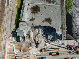 Demolition of the Titanic building in the center of Riga photo