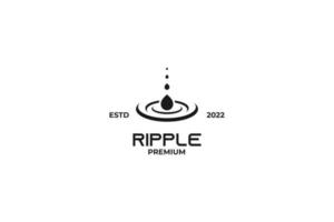 Flat water ripple logo design vector illustration idea