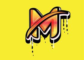 M letter Swoosh logo vector