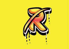 vector de logotipo swoosh de letra r