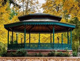 Autumn colors in the city of Strasbourg. Yellow, red, orange photo