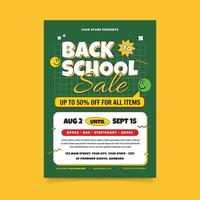 Back to School Sale Flyer vector