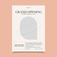 plantilla de volante de gran inauguración de moda vector