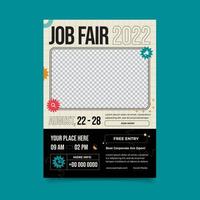 Job Fair Flyer Template vector