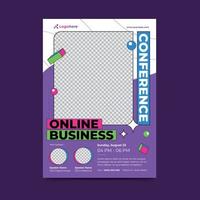 Business Conference Flyer Template vector