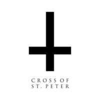 Cross of St. Peter vector illustration. The Cross of Saint Peter or Petrine Cross is an inverted Latin cross traditionally used as a Christian symbol