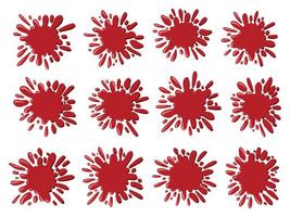 Blood Splash and Drops Collection vector