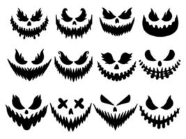 Halloween Scary Face Pumpkin or Ghost vector