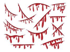 Blood Splash and Drops Collection vector