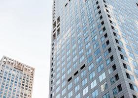 Beautiful modern glass office building photo