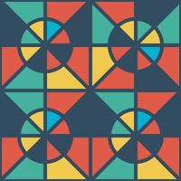 Abstract geometric retro design. vector seamless pattern