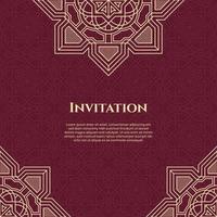 Wedding invitation and announcement card with ornament in arabian style. - Vector. vector