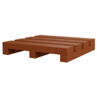 3D-rendering houten pallet geïsoleerd png