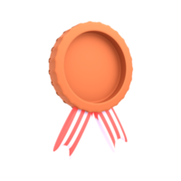 médaille de bronze icône 3d png