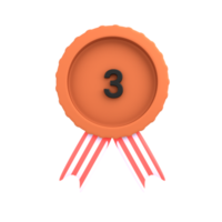 3d icon bronze medal png