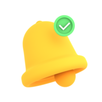 3d notification bell png