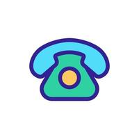 Home phone icon vector. Isolated contour symbol illustration vector