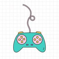 Video game controller, joystick gamepad in bright colors. vector