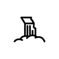 wreckage of the column icon vector. Isolated contour symbol illustration vector