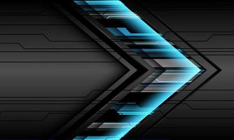 Abstract blue grey metal black cyber arrow direction futuristic technol vector