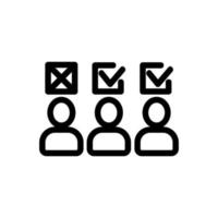 conduct a survey of the vector icon. Isolated contour symbol illustration