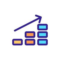 growth chart icon vector. Isolated contour symbol illustration vector