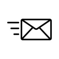 mail the vector icon. Isolated contour symbol illustration