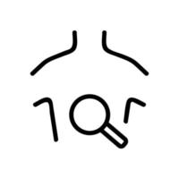 vector de icono de estudio de estómago. ilustración de símbolo de contorno aislado