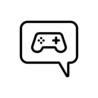 thought of video game console and game icon vector outline illustration