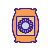 bolsa de semillas de girasol icono vector ilustración de contorno