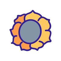 sunflower flower plant icon vector outline illustration