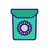 pack of sunflower seeds icon vector outline illustration