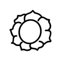 sunflower flower plant icon vector outline illustration