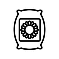 bolsa de semillas de girasol icono vector ilustración de contorno