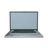 3d rendering laptop or computer isolated useful for business, company and finance design png