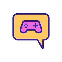 thought of video game console and game icon vector outline illustration