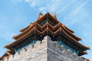 Chinese Palace. Beautiful old design roof. photo