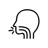 vomiting icon vector. Isolated contour symbol illustration vector
