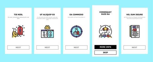 Reputation Management Onboarding Icons Set Vector