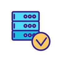 the database is an icon vector. Isolated contour symbol illustration vector