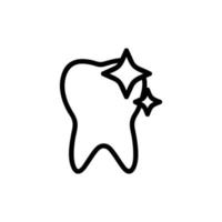 Healthy tooth icon vector. Isolated contour symbol illustration vector