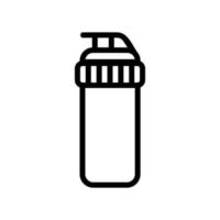 convenient sports shaker with protective cover icon vector outline illustration