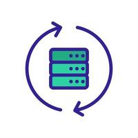 the database is an icon vector. Isolated contour symbol illustration vector