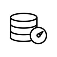 the database is an icon vector. Isolated contour symbol illustration vector