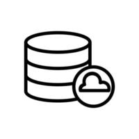 the database is an icon vector. Isolated contour symbol illustration vector