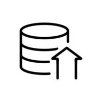 the database is an icon vector. Isolated contour symbol illustration vector