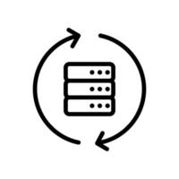 the database is an icon vector. Isolated contour symbol illustration vector